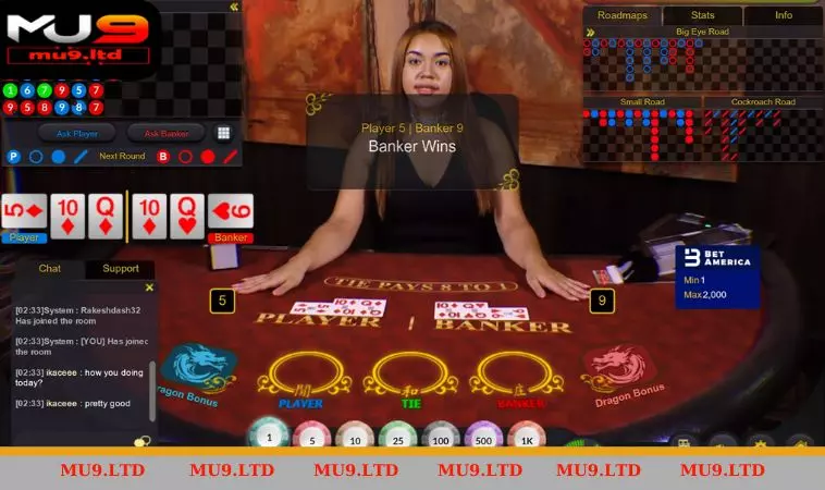 Hướng dẫn cách chơi baccarat trực tuyến tại MU9